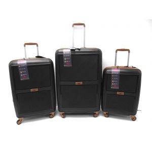 SET TROLLEY POLICARBONATO PQ-006 NERO