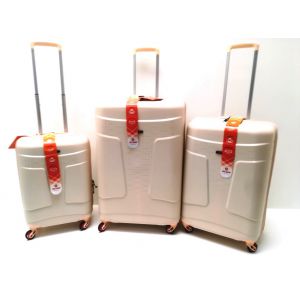 SET TROLLEY POLICARB PQ-007 BEIGE