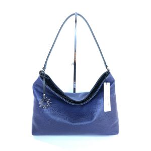 BORSA PELLE SILVANA 10471 BLU