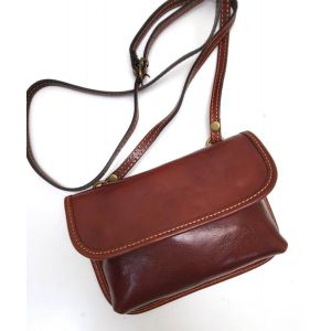 BORSETTA PELLE TA-049 MARRONE