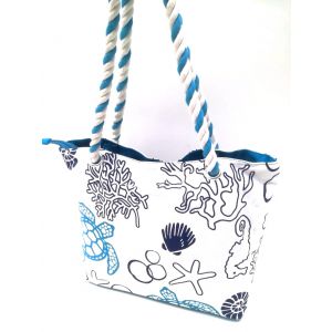 BORSA MARE TURTLE BAG AZZURRO