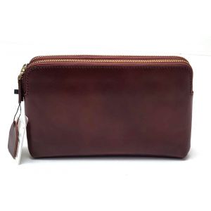 NECESSAIRE PELLE Y2567 MARRONE